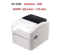 Stampante Portatile, 420B Ad Alta Velocità 152mm/s Bluetooth USB Thermalprinter Pos Stampante di Codici A Barre Adesivo Macchina 4x6 Etichetta di Spedizione for Mobile Stampa Quando Vuoi(420B USB)