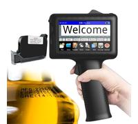 Stampante portatile a getto d'inchiostro, codificatore a getto d'inchiostro mobile da 4,3 pollici. Modifica liberamente i contenuti per testo/codice QR/codice a barre/logo ecc.,Machine+Cartridge