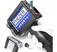 Stampante portatile a getto d'inchiostro, macchina da stampa portatile con touch screen da 4,3 pollici per codice a barre, testo, logo, codice QR, supporta più lingue