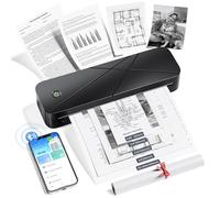 Stampante Portatile A4, Stampante Termica A4 Senza Inchiostro, Stampante Termica Portatile per Telefono & Laptop, Stampante Mobile Bluetooth per Auto/Casa/Ufficio, Compatibile con Carta Termica