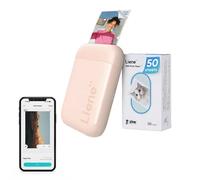 Liene Stampante Fotografica Portatile 2 x 3 con 50 Zink Carta Autoadesiva, Mini Bluetooth per iOS/Android Smartphone, Istantanea per iPhone