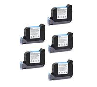 Stampante portatile JS12 Premier A Level da 600 DPI, ad asciugatura rapida, eco solvente, altezza di stampa 12,7 mm, stampante a getto d'inchiostro, cartuccia d'inchiostro colorata(JS12--Black--5pcs)