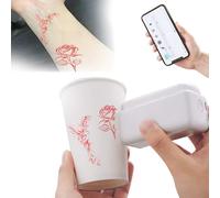 Stampante portatile, mini stampante portatile compatta collegata a WIFI/APP con porta USB, macchina per la stampa di etichette personalizzate per abbigliamento, modello di personalizzazione app