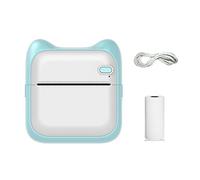 Stampante Portatile, Mini Stampante Termica Portatile 200dpi 57mm Stampa Adesivi Senza Fili Bluetooth Senza Inchiostro Blu Rosa Tasca Note Stampante Lista delle Cose da Fare Stampa Quando Vuoi(Blue Se