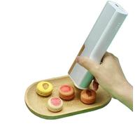 Stampante portatile per torte, stampante portatile per caffè, mini penna per stampante a getto d'inchiostro commestibile Macaron per pane, caffè, buongustai, cucina artistica(Red)
