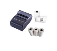 Stampante portatile Portatile senza fili Bluetooth Ricevuta stampante 58 millimetri 2" Bluetooth stampanti termiche Label Maker for i negozi Mini Bill Printer Supplies(Add 3 Rolls Paper)