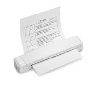 Stampante portatile wireless per lettere da viaggio, piccola stampante termica senza inchiostro Bluetooth, supporto carta A4, funziona con tablet portatile (bianco)
