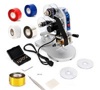 Stampante semiautomatica per codici data con 5 rotoli di nastro, scatola Word e cuscinetto in silicone per film plastico, imballaggi flessibili ed etichette