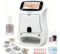 Stampante Smart Per Unghie 3D Con Risoluzione 2400DPI E Schermo Touch 5", Macchina Nail Art Professionale Con U-V LED, Stampa Rapida In 10s, Compatibile Con App Mobile Casa E Salone(Machine)