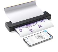 Stampante Stencil Tattoo Bluetooth, Stampante Termica Tatuaggi Macchinetta | Trasferimento Stencil Tatuaggi per Artisti e Principianti, Appassionati, con 10 Fogli Carta Transfer