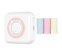 Stampante tascabile per esigenze di stampa mobile, stampante senza inchiostro Bluetooth compatta e portatile con alta qualità di stampa, velocità