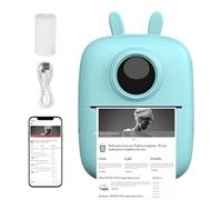 Stampante tascabile, stampante per etichette senza inchiostro da 1000 mAh, etichettatrice, include 1 rotolo di carta, piccola stampante wireless compatta per elenchi di cose da , diario