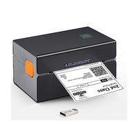 Stampante termica for etichette Stampante portatile 300 DPI for stampa di pacchetti postali 4x6 con e riconoscimento automatico delle etichette(300 dpi Black)