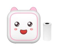 Stampante termica multifunzione Sticker Maker Instant Photo Inkless Supporto Connessione BT per smartphone con 1 rotolo di carta 57 mm Compatibile con sistema iOS Android per Picture Pink-1