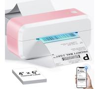 Stampante termica per etichette Bluetooth, stampante per etichette di spedizione rosa 4x6 per pacchi di spedizione e piccole imprese, compatibile con IOS, Android, Windows e Mac, ampiamente utilizzata