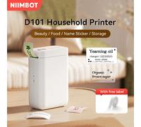 Stampante termica per etichette portatile Niimbot D101 con nastro facile da stampare da 0,5 a 1 pollice di larghezza per cartellini dei prezzi aziendali, stoccaggio domestico