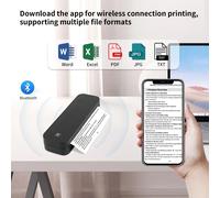 Stampante termica portatile A4 senza inchiostro Bluetooth PDF Excel Word Documento Macchina da stampa Rotolo di carta per lavoro d'ufficio Scuola a casa