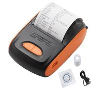 Stampante Termica Portatile Bluetooth per Ricevute, Mini Stampante Mobile per Ricevute Pos, Macchina per la Stampa Wireless di Biglietti con 1 Foglio di Carta Termica, Compatibile con Pi orange color