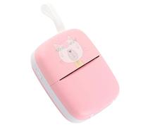Stampante Termica Portatile, Macchina Mini Stampante Wireless Senza Inchiostro Bluetooth 200dpi con Carta da 5 Rotoli, per Note di Studio, Voci di Diario, Foto (Rosa)