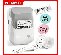 Stampante termica portatile mini Niimbot B1, stampante per etichette tascabile adatta per adesivi, etichette UV, macchina per etichette con stampa Bluetooth Stampante + 1 Rotolo di Carta,Nessuna stamp