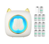 Stampante termica portatile portatile Connessione BT 203DPI per etichette per immagini fai da te artigianato elenco Meno note diario carta ricevute adesivo istantaneo con 1 rotolo di carta termica +