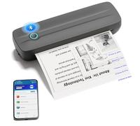 Stampante termica portatile, senza fili, Bluetooth, supporta lettere americane, A4/A5, 4"/3"/2", stampante senza inchiostro, compatibile con iOS, Android e laptop, per viaggi, ufficio, scuola, veicoli