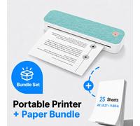 Stampante termica portatile senza inchiostro in formato A4: una mini stampante per documenti che supporta connessioni wireless Bluetooth e USB; ideale per studenti, ufficio, casa e viaggi; compatibile
