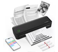 Stampante termica portatile wireless da viaggio - Mini stampante Bluetooth senza inchiostro w/300DPI , supporta 8,5 "x 11" US Letter, legale, A4 e A5 carta - Compatibile con Android, iOS, laptop per