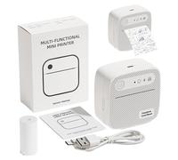 Stampante wireless tascabile - stampante BT, stampante termica compatta | Stampante per foto piccola senza inchiostro con carta in rotolo, stampante per etichette portatile per foto di appunti di