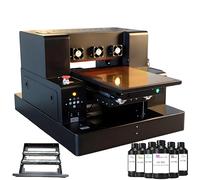 Stampanti a Getto D'inchiostro Multifunzione A3 UV DTF Colori Stampante Inkjet L805 Automatica Stampante 32*50*15CM per Bottiglie,PVC,Legno,Delle Custodia del Telefono Stampa,Dotato Di Albero Rotante
