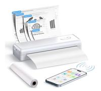 Stampanti portatili wireless da viaggio, stampante termica A4, compatibile con computer portatili iOS e Android, supporta 8,5 x 11 US Letter A4 Paper 2 "3" 4" - Stampanti senza inchiostro per uso
