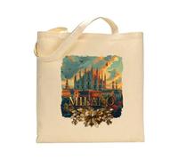 Stampasi Shopper Borsa in Cotone Personalizzata con Città Italiane Italia Milano | Tote bag da Viaggio