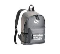 Stampasi Zaino Classico in Poliestere 600D personalizzabile in stampa digitale Perfetto per Scuola Viaggi Escursioni e Sport 15L (Grigio)