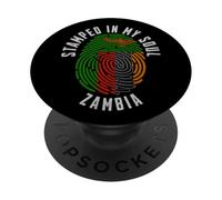 Stampata con scritta «My Soul», bandiera dello Zambia, Zambian Pride PopSockets PopGrip Adesivo