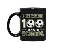 Stampata Tazze da Tè I Kicked 100 Days Of School Soccer Tazza in Ceramica moderne Tazzine da caffè per Festa papà 330ml