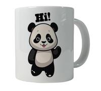 Stampata Tazze da Tè Panda Waving Hi Hello Greetings Friend Tazza in Ceramica Personalizzabile Ceramica Mugs per lavoro Uomo 330ml