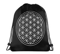 Stampate Borsa Sportiva Flower of Life Sacred Geometry Mandala Borse da Palestra Lavabile in Lavatrice Sport String Zaino per Regalo, Scuola, Compleanno