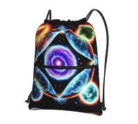 Stampate Sacca da Ginnast Cosmic Stars Prints Borsa con Coulisse Lavabile in Lavatrice Sackpack per Natale, Viaggi, Compleanno