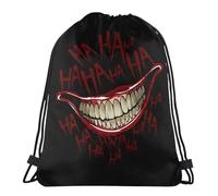 Stampate Sacca da Ginnast Joker Smile Borse da Palestra Personalizzato Borsa con Coulisse per Natale, Scuola, Viaggi