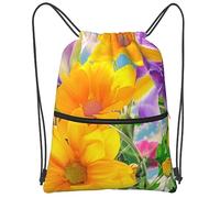 Stampate Sackpack Bouquet of Flowers Borse da Palestra Fashion Shopping Zaini per Compleanno, Natale, Viaggi