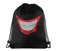 Stampate Shopping Zaini Joker Smile Sackpack Lavabile in Lavatrice Sport String Zaino per Natale, Scuola, Viaggi