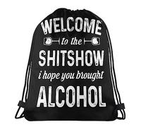 Stampate Sport String Zaino Welcome To The Shitshow Borsa con Coulisse Lavabile in Lavatrice Sackpack per Scuola, Viaggi, Compleanno