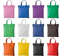 STAMPATEK 10 Borse Shopper per la Spesa Riutilizzabile in TNT Modello Samba 10 Pezzi Neutre Senza Stampa