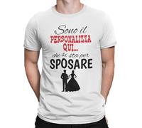 STAMPATEK Maglietta Addio al Celibato Personalizzata con Scritta T-Shirt Sposo Personalizzabile Tshirt Celibato Festa a Sorpresa Sposo Maglia Idea Regalo - Bianca XXL