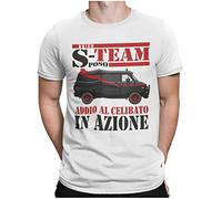 STAMPATEK Maglietta Addio al Celibato T-Shirt Festa a Sorpresa Maglia Idea Regalo Amici dello Sposo Matrimonio Sposo Team in Azione MOD. ST199 - Bianca M