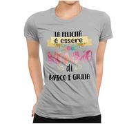 STAMPATEK Maglietta Festa della Mamma Personalizzata con Nome Figlio Figli Tshirt Personalizzabile Mamma Maglia Idea Regalo La Felicità è Essere Mamma Tshirt Donna Il miglior Regalo Mamma