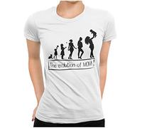 STAMPATEK Maglietta Mamma Tshirt Festa della Mamma Maglia Idea Regalo Divertente Tshirt Donna con Scritta Evoluzione della Mamma