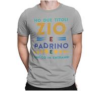 STAMPATEK Maglietta Zio T-Shirt Uomo per Idea Regalo Divertente Maglia con Scritta Zio e Padrino