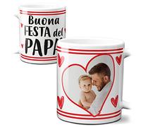 STAMPATEK Tazza Festa del Papà Personalizzata - Idea Regalo per Compleanno in Ceramica