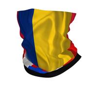 Stampato Cerchietto per Capelli,Colombia Colombian And Puerto Rico Porto Rico Puerto Rican Flag Wavy,Protezione del Viso Lavabile Sciarpa a Mezza Faccia per Campeggio Estivo Ciclismo 26X30cm